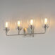 Hudson 4 Light 28.25 inch Satin Nickel Bath Vanity Wall Light in Clear