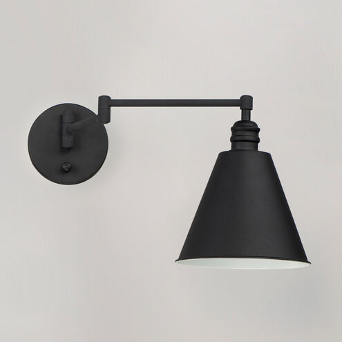 Library 1 Light 8 inch Black Wall Sconce Wall Light