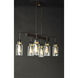 Magnolia 6 Light 32 inch Bronze and Gold Linear Pendant Ceiling Light