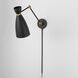 Carillon 1 Light 7 inch Black and Satin Brass Wall Sconce Wall Light