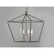 Abode 4 Light 24.5 inch Textured Black and Polished Nickel Single-Tier Chandelier Ceiling Light in Textured Black/Polished Nickel