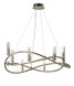 Entwine 8 Light 36.75 inch Golden Silver Single-Tier Chandelier Ceiling Light