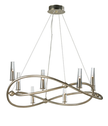 Entwine 8 Light 36.75 inch Golden Silver Single-Tier Chandelier Ceiling Light
