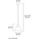 Cora 1 Light 8.75 inch Satin Nickel Single Pendant Ceiling Light