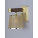 Maritime 1 Light 7.25 inch Antique Pecan and Satin Brass Wall Sconce Wall Light
