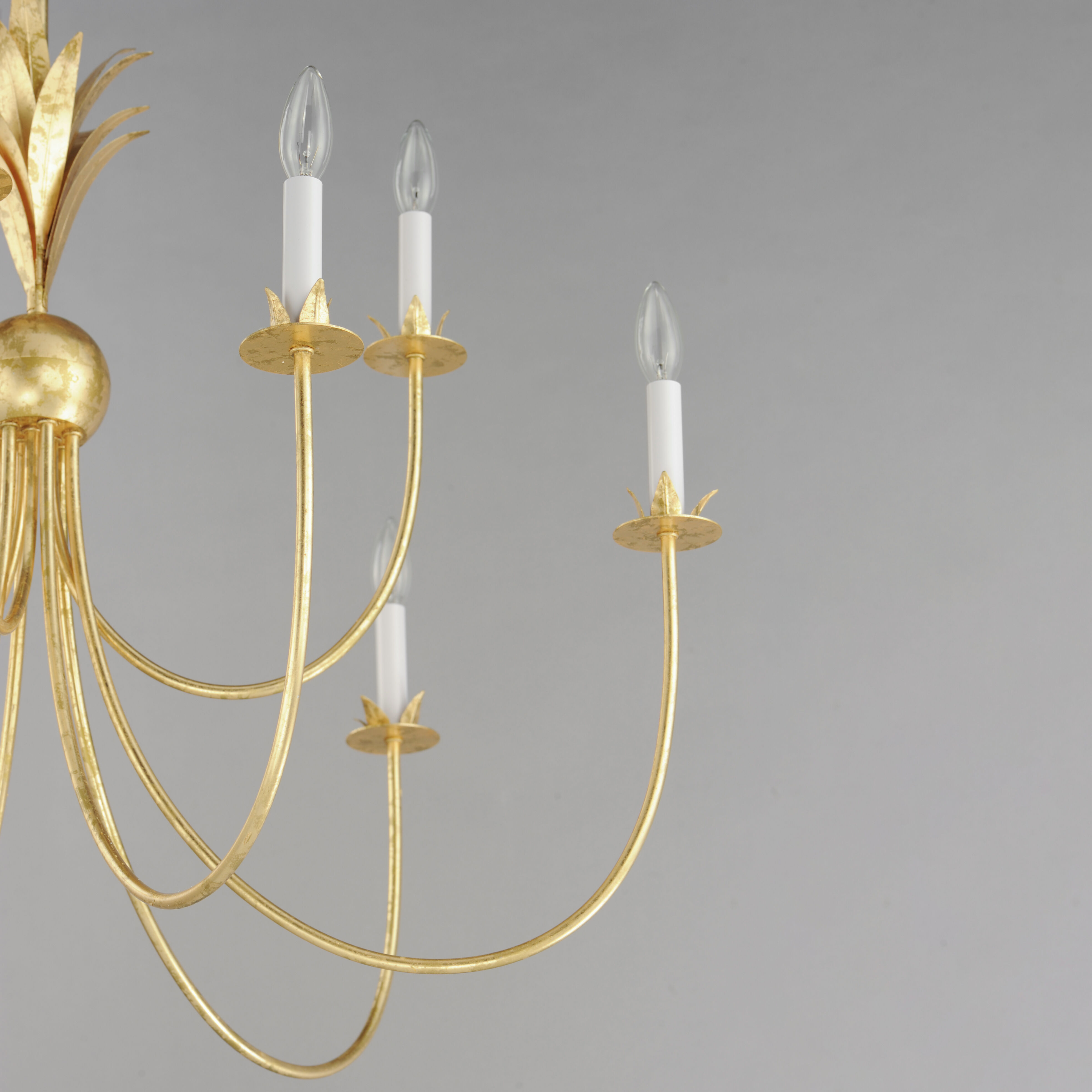 Paloma 9 Light 36 inch Gold Leaf Chandelier Ceiling Light