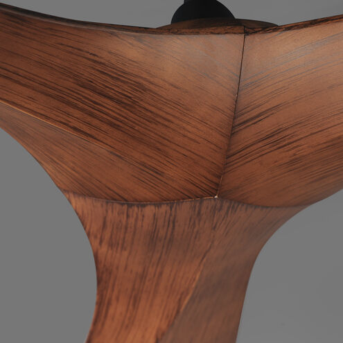 Keanu 56 inch Black and Walnut Outdoor Ceiling Fan
