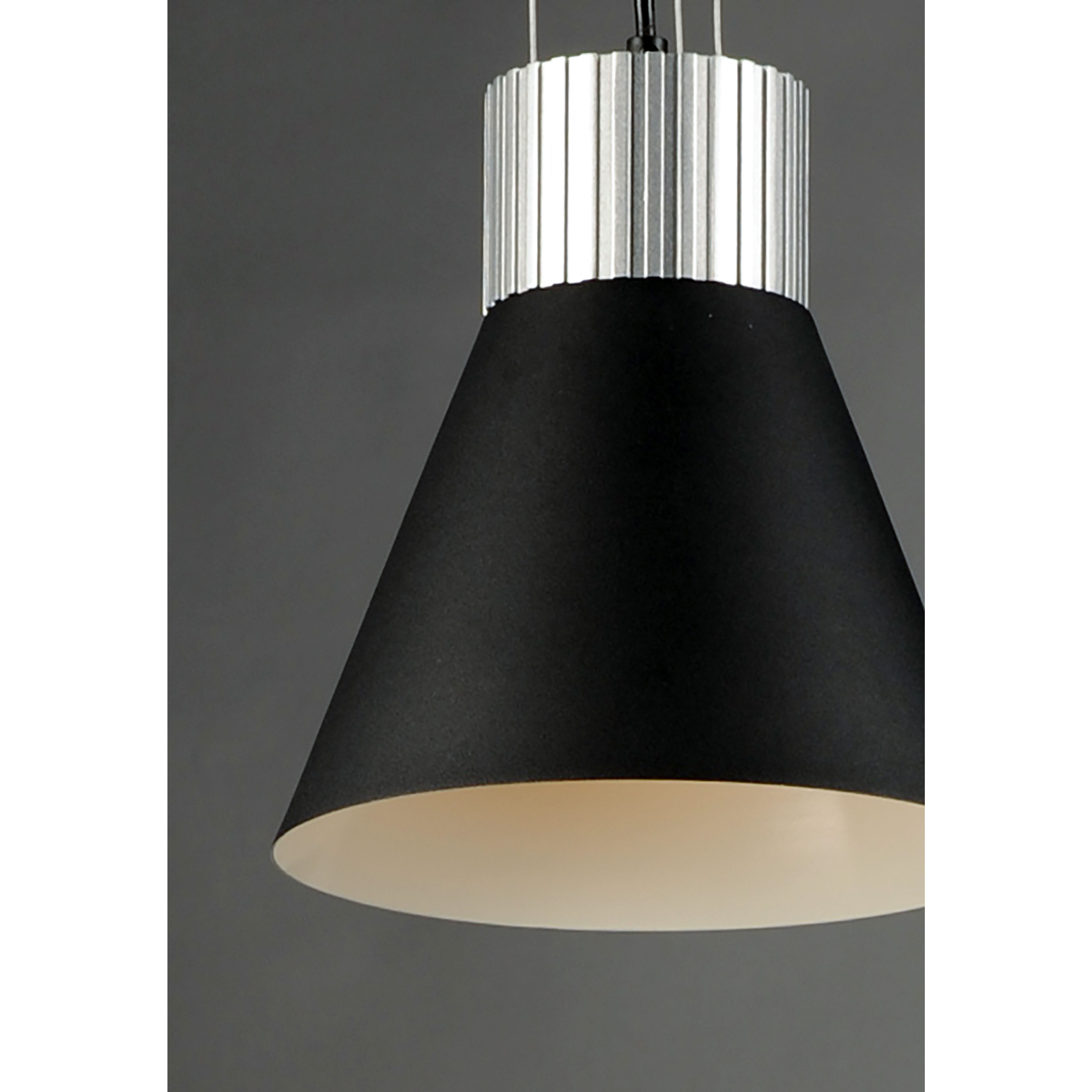 Storehouse LED 9 inch Satin Aluminum/Black Single Pendant Ceiling Light