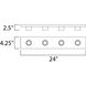Essentials - 445x 4 Light 24 inch Polished Chrome Bath Vanity Wall Light