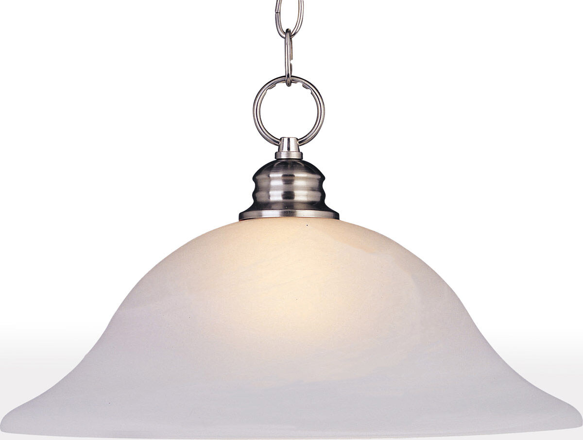 Essentials - 9106x 1 Light 16 inch Satin Nickel Single Pendant Ceiling Light in Frosted