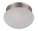 Essentials - 588x 1 Light 8 inch Satin Nickel Flush Mount Ceiling Light in Frosted
