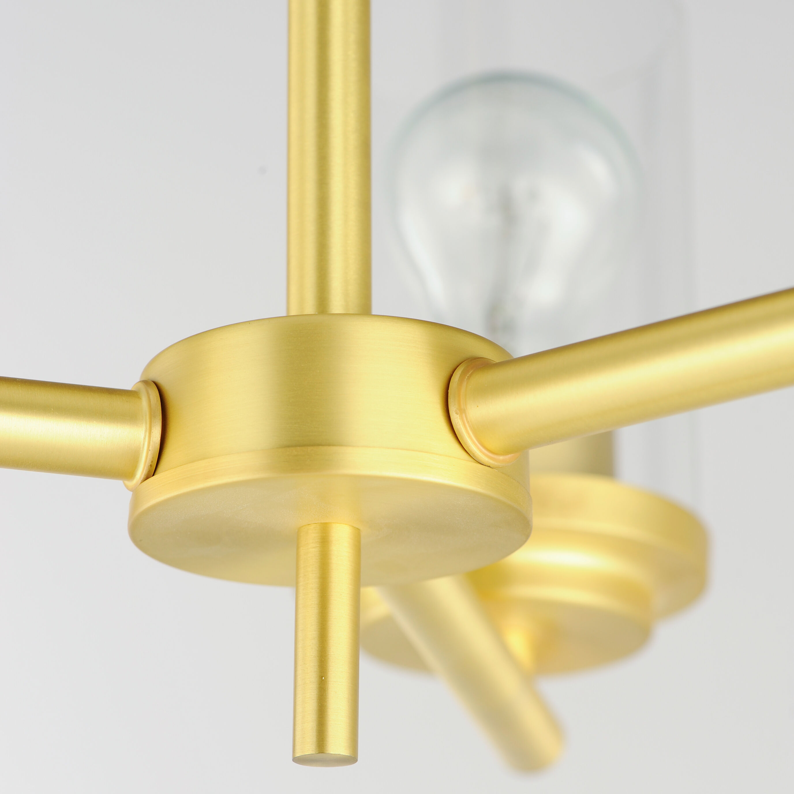 Corona 3 Light 16.5 inch Satin Brass Single-Tier Chandelier Ceiling Light in Clear