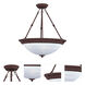 Essentials - 584x 3 Light 15 inch Oil Rubbed Bronze Invert Bowl Pendant Ceiling Light