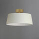 Paramount LED 16 inch Natural Aged Brass Flush Mount Ceiling Light