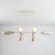 Pompeii 8 Light 49.5 inch Travertine and Oyster Linear Pendant Ceiling Light