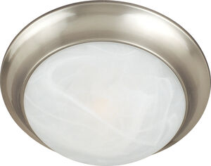 Maxim Essentials - 585x 1 Light 12 inch Satin Nickel Flush Mount Ceiling Light in Marble 5850MRSN - Open Box