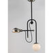 Mingle LED 6 inch Black and Satin Nickel Single Pendant Ceiling Light