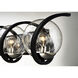 Curlicue 3 Light 30 inch Black and Polished Nickel Bath Vanity Wall Light