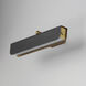 Miles LED 18 inch Black and Natural Aged Brass Wall Sconce Wall Light