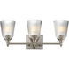 Julip 3 Light 23 inch Satin Nickel Bath Vanity Wall Light