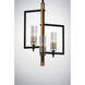 Flambeau 3 Light 12.75 inch Black/Antique Brass Single Pendant Ceiling Light