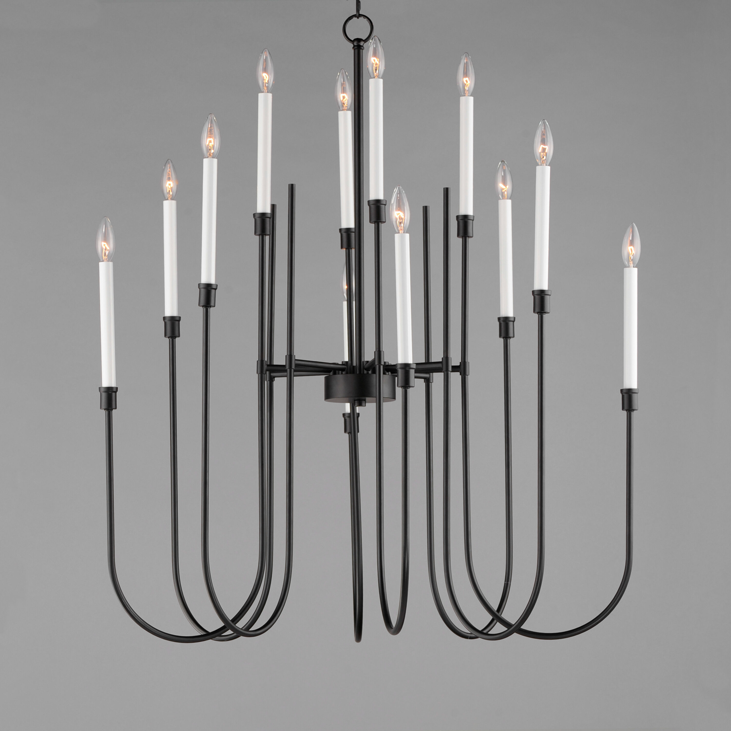 Maxim 11286BK Tux 12 Light 36 inch Black Chandelier Ceiling Light
