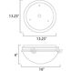Malaga 3 Light 16 inch Oil Rubbed Bronze Flush Mount Ceiling Light in Marble