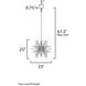Polaris 12 Light 23 inch Polished Chrome Single Pendant Ceiling Light