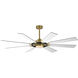 Helm 72 inch Black and Natural Aged Brass Indoor Ceiling Fan