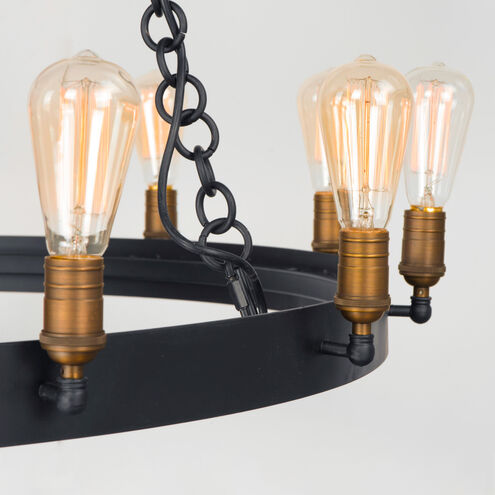 Noble 30 Light 50 inch Black/Natural Aged Brass Chandelier Ceiling Light in Medium Base Incandescent