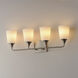 Hudson 4 Light 28.25 inch Satin Nickel Bath Vanity Wall Light in Satin White