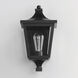 Sutton Place VX 1 Light 14.5 inch Black Outdoor Wall Mount