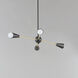 Lovell 4 Light 16.25 inch Black and Satin Brass Multi-Light Pendant Ceiling Light