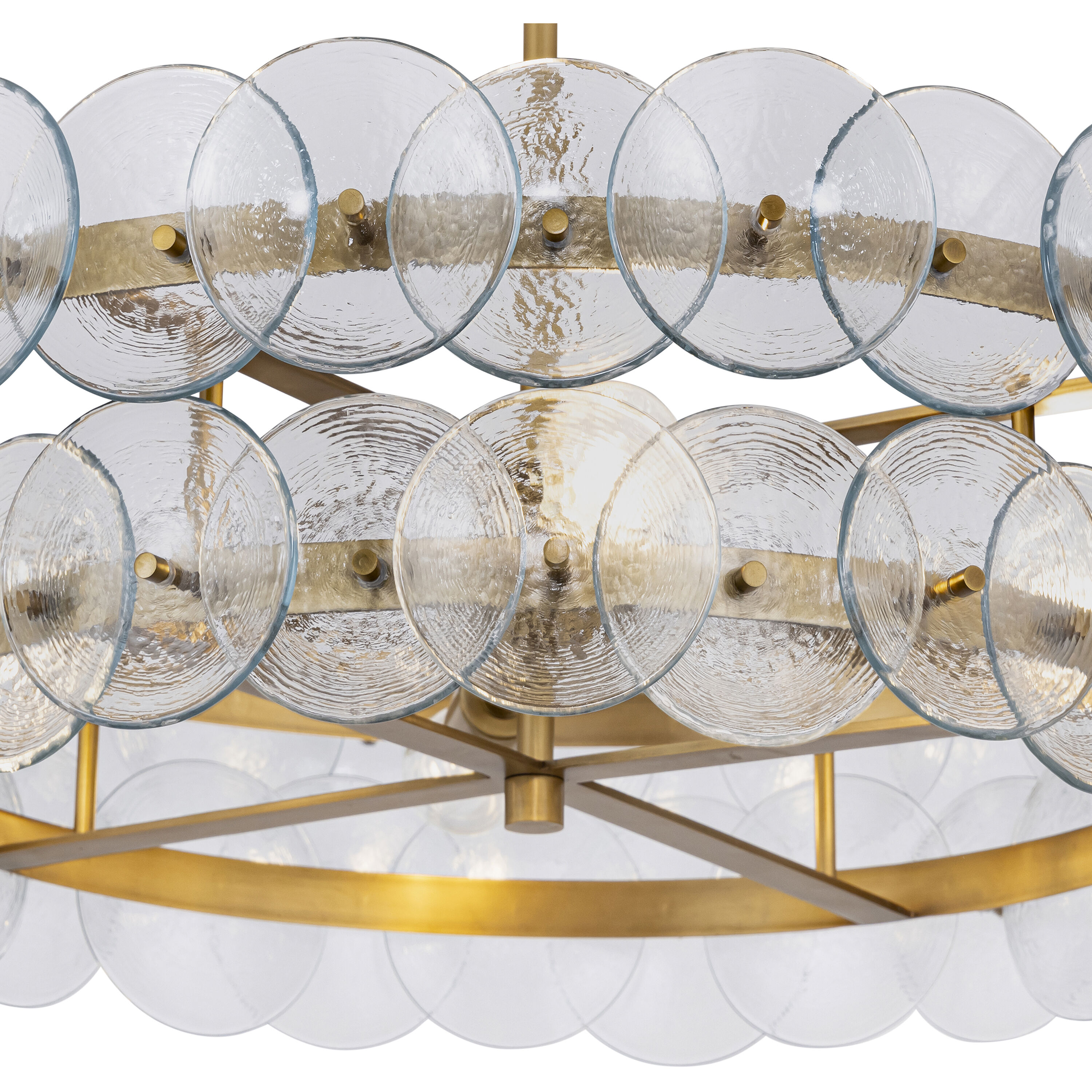 Loren 4 Light 32 inch Weathered Brass Multi-Tier Chandelier Ceiling Light