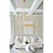 Claymore 6 Light 28 inch Claystone/Gold Leaf Chandelier Ceiling Light