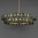 Loren 6 Light 42 inch Weathered Brass Multi-Tier Chandelier Ceiling Light