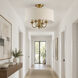 Bongo 4 Light 18 inch Natural Aged Brass Semi-Flush Mount Ceiling Light