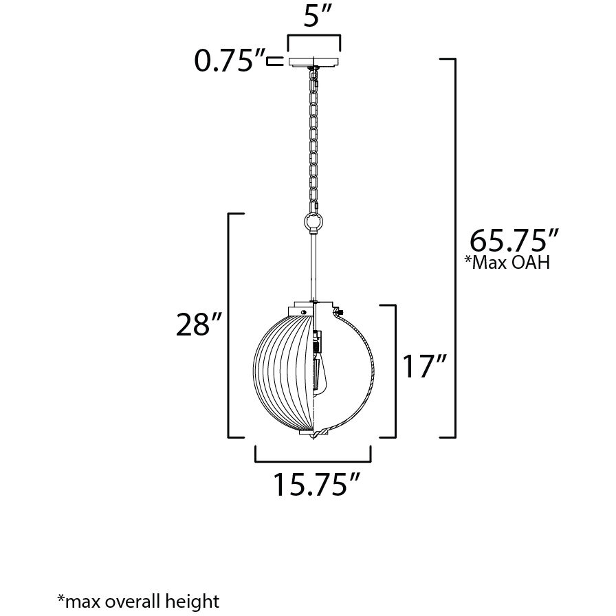 Kasbah 1 Light 15.75 inch Satin Nickel Single Pendant Ceiling Light