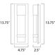 Cascade LED 13.75 inch Black Outdoor Wall Mount