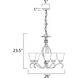 Basix 5 Light 26 inch Oil Rubbed Bronze Single-Tier Chandelier Ceiling Light