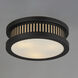 Oxford 3 Light 12 inch Black Outdoor Flush Mount