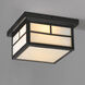 Coldwater 2 Light 9.25 inch Black Outdoor Flush Mount in White