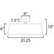 Paramount LED 21.25 inch Black Flush Mount Ceiling Light