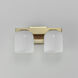 Scoop LED 13.5 inch Natural Aged Brass Bath Vanity Wall Light in Marble