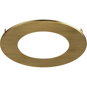 Slim 5 inch Natural Aged Brass Flush Mount Ceiling Light