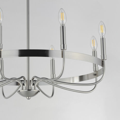 Frankie 8 Light 29 inch Satin Nickel Single-Tier Chandelier Ceiling Light