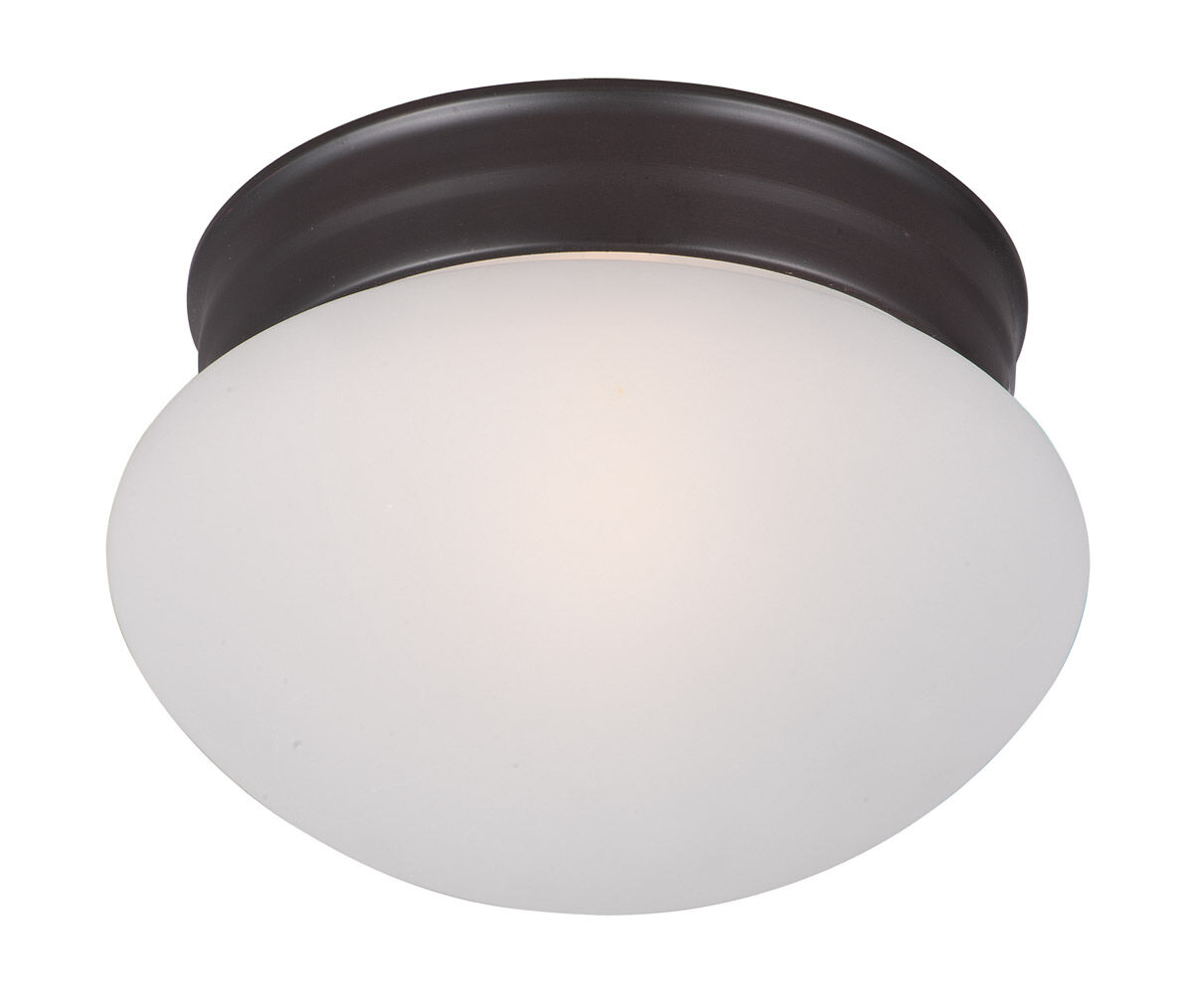 Essentials - 588x 1 Light 8 inch Oil Rubbed Bronze Flush Mount Ceiling Light in Frosted