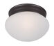 Essentials - 588x 1 Light 8 inch Oil Rubbed Bronze Flush Mount Ceiling Light in Frosted
