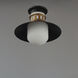 Admiralty 1 Light 12 inch Black and Antique Brass Outdoor Flush Mount in Antique Brass and Black