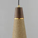 Sumatra 1 Light 7 inch Natural Aged Brass Single Pendant Ceiling Light, Elongated